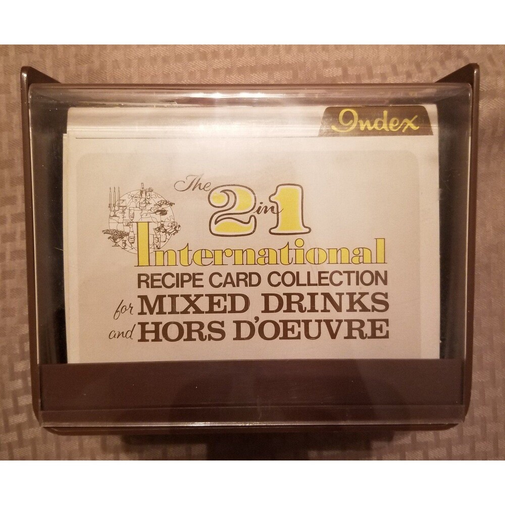 1977 The 2 in 1 International Recipe Card Collection Mixed Drinks Appetizers vtg